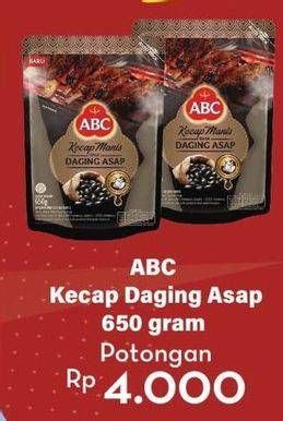 Promo Harga ABC Kecap Manis Rasa Daging Asap 650 gr - Hypermart