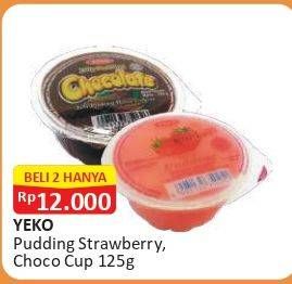 Promo Harga YEKO Pudding Strawberry, Chocolate 125 gr - Alfamart