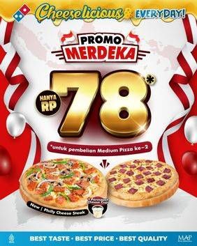 Promo Harga Hanya Rp78  - Domino Pizza
