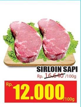 Promo Harga Daging Has Luar (Daging Sirloin) per 100 gr - Hari Hari