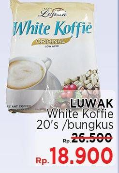 Promo Harga Luwak White Koffie per 20 sachet - LotteMart