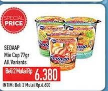 Promo Harga SEDAAP Mie Cup All Variants 77 gr - Hypermart