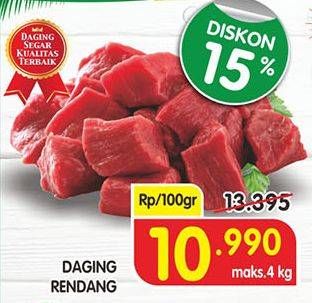 Promo Harga Daging Rendang Sapi per 100 gr - Superindo