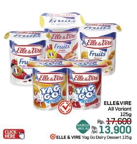 Promo Harga Elle & Vire Yaggo All Variants 125 gr - LotteMart