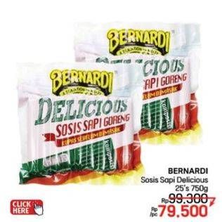 Promo Harga Bernardi Delicious Sosis Sapi Goreng 750 gr - LotteMart