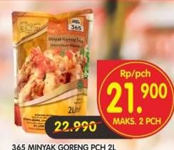 Promo Harga 365 Minyak Goreng 2 ltr - Superindo