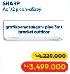 Promo Harga Sharp AH-A5ZEY | AC Standard 1/2PK  - Hypermart