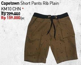 Promo Harga CAPETOWN Short Pants Rib Plain KM10 CHN  - Carrefour