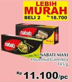 Promo Harga NABATI Maxi Hazelnut, Green Tea per 2 box 145 gr - Giant
