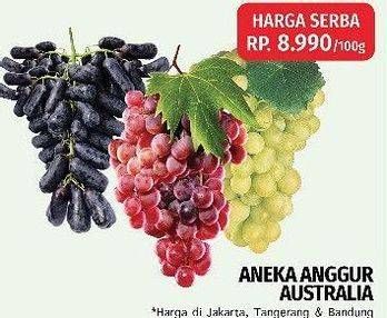 Promo Harga Anggur Australia per 100 gr - LotteMart