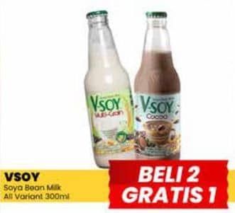 Promo Harga V-soy Soya Bean Milk All Variants 300 ml - Yogya