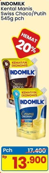 Promo Harga Indomilk Susu Kental Manis Plain, Cokelat 545 gr - Indomaret