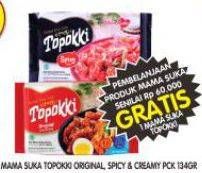 Promo Harga Mamasuka Topokki Instant Ready To Cook Original, Spicy, Creamy 134 gr - Superindo