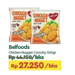 Promo Harga Belfoods Nugget Chicken Nugget Crunchy 500 gr - TIP TOP