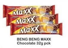 Promo Harga BENG-BENG Wafer Chocolate Maxx 32 gr - Indomaret