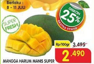 Promo Harga Mangga Harum Manis Super per 100 gr - Superindo