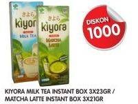 Promo Harga KIYORA Milk Tea / Matcha Latte Instant 3s  - Superindo