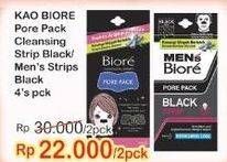 Promo Harga BIORE Pore Pack Black, Men 4 pcs - Indomaret
