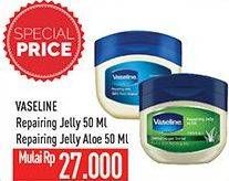 Promo Harga VASELINE Repairing Jelly Original, Aloe 50 ml - Hypermart