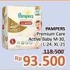 Promo Harga Pampers Premium Care Active Baby Pants L24, XL21  - Alfamidi