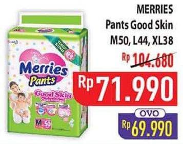 Promo Harga Merries Pants Good Skin L44, M50, XL38 38 pcs - Hypermart