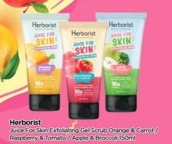 Promo Harga Herborist Juice For Skin Exfoliating Gel Scrub  Orange Carrot, Raspberry Tomato, Apple Broccoli 150 ml - TIP TOP