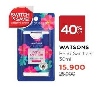Promo Harga Watsons Hand Sanitiser 30 ml - Watsons