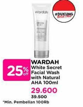 Promo Harga Wardah Crystal Secret Foaming Cleanser 100 ml - Watsons