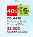 Promo Harga Colgate Toothpaste Total Charcoal Deep Clean 150 gr - Watsons