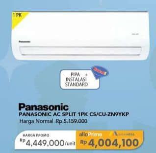 Promo Harga Panasonic CS/CU-ZN9YKP AC Standard 1 PK  - Carrefour