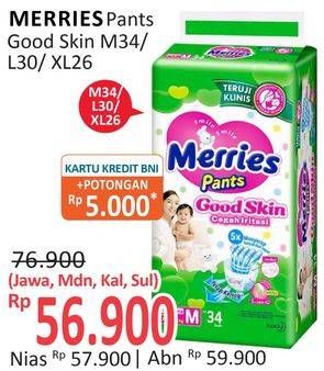 Promo Harga Merries Pants Good Skin XL26, M34, L30 26 pcs - Alfamidi