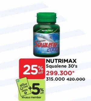 Promo Harga Nutrimax Squalene 2000 30 pcs - Watsons