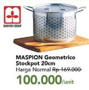 Promo Harga MASPION Geometrico Stock Pot 20cm  - Carrefour