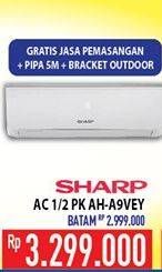 Promo Harga SHARP AH-A9VEY - AC 1PK  - Hypermart