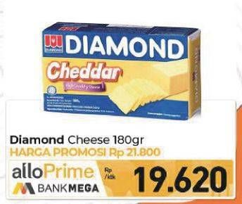 Promo Harga Diamond Keju Cheddar 180 gr - Carrefour
