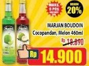 Promo Harga MARJAN Syrup Boudoin Cocopandan, Melon 460 ml - Hypermart