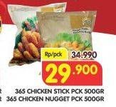 Promo Harga 365 Chicken Nugget / Stick 500 gr - Superindo