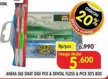 Promo Harga 365 Sikat Gigi/365 Dental Floss & Pick   - Superindo