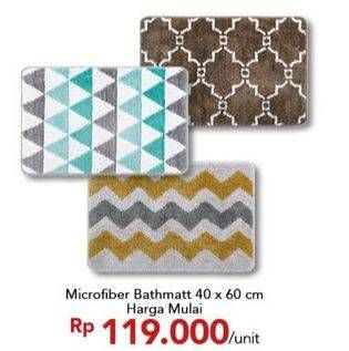 Promo Harga Microfiber Bathmatt 40 X 60 Cm  - Carrefour