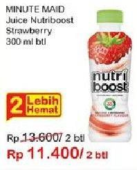 Promo Harga MINUTE MAID Nutriboost Strawberry per 2 botol 300 ml - Indomaret