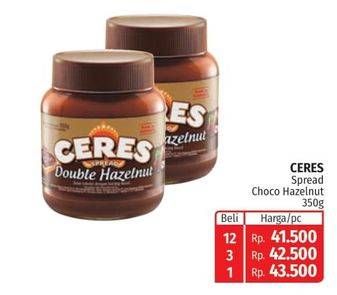 Promo Harga Ceres Choco Spread Choco Hazelnut 350 gr - Lotte Grosir
