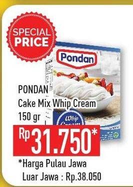 Promo Harga PONDAN Whip Cream 150 gr - Hypermart
