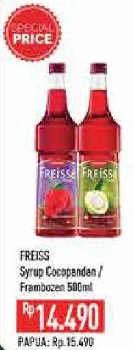 Promo Harga FREISS Syrup Cocopandan, Frambozen 500 ml - Hypermart