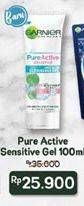 Promo Harga GARNIER Pure Active Sensitive Cleansing Gel 100 ml - Indomaret