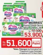 Promo Harga Merries Pants Good Skin S40, M34, L30, XL26 26 pcs - LotteMart