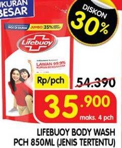 Promo Harga LIFEBUOY Body Wash 850 ml - Superindo