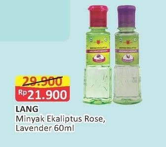 Promo Harga CAP LANG Minyak Ekaliptus Aromatherapy Lavender, Rose 60 ml - Alfamart