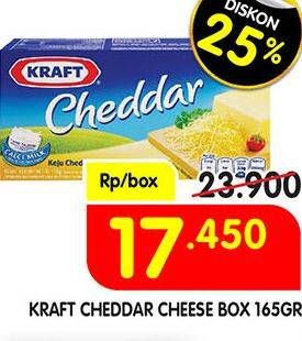 Promo Harga KRAFT Cheese Cheddar 165 gr - Superindo