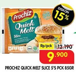 Promo Harga Prochiz Quick Melt Slice 85 gr - Superindo