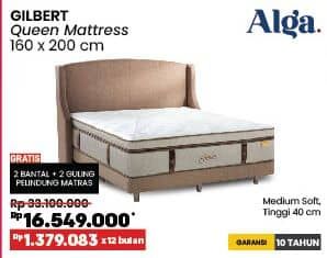 Promo Harga Alga Gilbert Queen Mattress 160 X 200 Cm  - COURTS